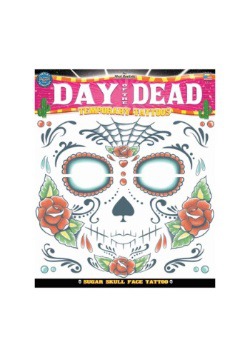 Sugar Skull Face Temporary Tattoo